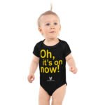 infant bodysuit its on yellow