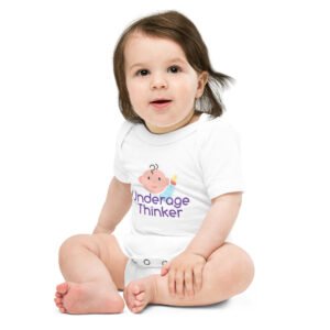 underage thinker baby short sleeve one piece