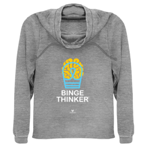 Binge Thinker Women'S Plus Size Long Sleeve Shirts