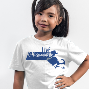 Live Massachusetts Kind Kids Short Sleeve T-Shirt