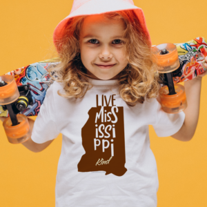 Live Mississippi Kind Kids Short Sleeve T-Shirt