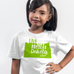 Live North Dakota Kind Kids Short Sleeve T-Shirt