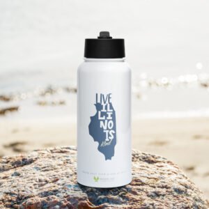 Live Illinois Kind Stainless Steel Water Bottle