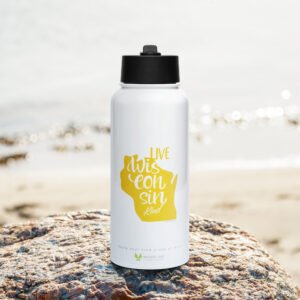 Live Wisconsin Kind Stainless Steel Water Bottle