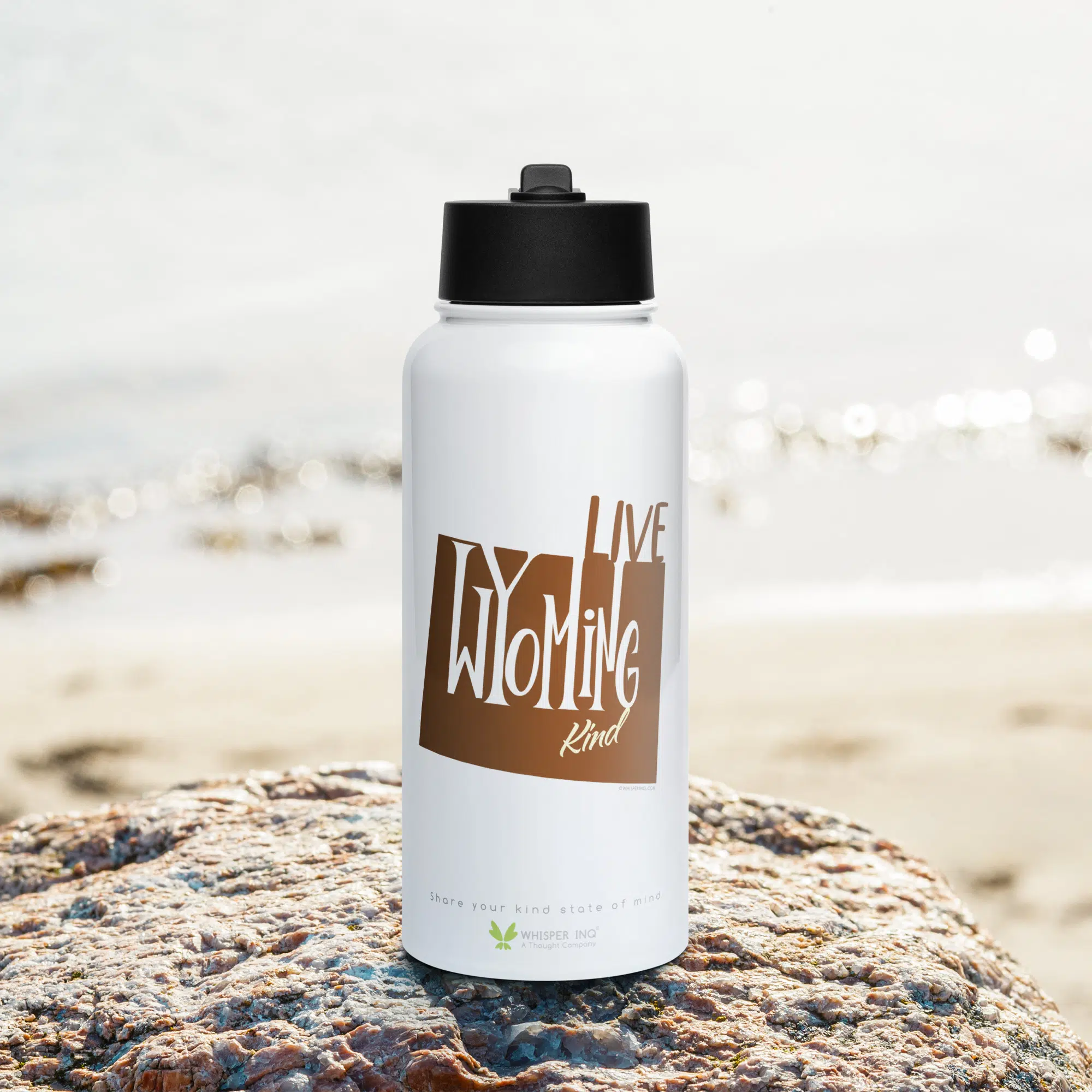 Live Wyoming Kind Stainless Steel Water Bottle