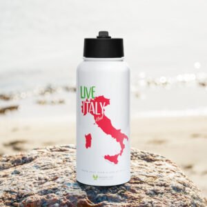 Live Italy Kind Stainless Steel Water Bottle