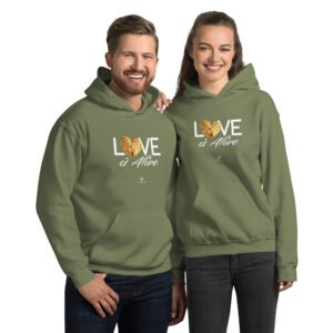 unisex love is alive hoodie