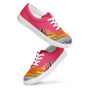 Women's POP art lace-up canvas shoes